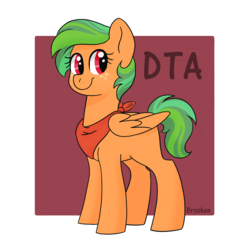 Size: 1900x1900 | Tagged: safe, artist:broohan, oc, oc only, magical lesbian spawn, offspring, parent:applejack, parent:rainbow dash, parents:appledash, solo