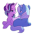 Size: 1766x1818 | Tagged: safe, artist:kianamai, starlight glimmer, trixie, pony, unicorn, g4, bedroom eyes, duo, eye contact, female, lesbian, looking at each other, mare, missing cutie mark, png, ship:startrix, shipping, simple background, transparent background