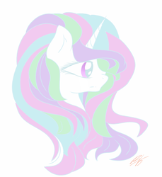 Size: 317x346 | Tagged: safe, artist:cute_pinkie7, princess celestia, g4, bust, female, portrait, solo