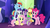 Size: 1280x720 | Tagged: safe, screencap, applejack, fluttershy, pinkie pie, rainbow dash, rarity, spike, twilight sparkle, alicorn, pony, g4, my little pony: friendship is magic, twilight's kingdom, female, group photo, let the rainbow remind you, looking at you, mane seven, mane six, mare, twilight sparkle (alicorn)