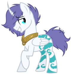 Size: 1824x1899 | Tagged: safe, artist:lunarahartistry, oc, oc only, oc:netori, alicorn, classical unicorn, pony, alicorn oc, commission, horn, leonine tail, solo, tattoo