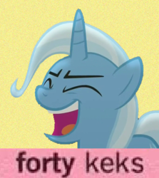 Size: 677x759 | Tagged: safe, trixie, pony, unicorn, g4, no second prances, and that's terrible, female, forty keks, kek, lex luthor, mare, meme, reference, superman