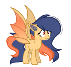 Size: 960x904 | Tagged: safe, artist:loverforeverlps, oc, oc only, bat pony, pony, solo, surprised