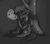 Size: 1089x955 | Tagged: safe, artist:post-it, coco pommel, g4, alternate universe, bard, cocoa cantle, colored sketch, fantasy class, grayscale, lute, monochrome, musical instrument, rule 63, singing, sketch, smiling, solo, sword rara, tree