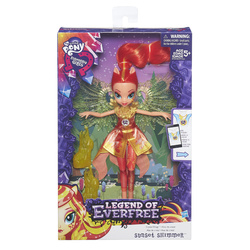 Size: 1000x1000 | Tagged: safe, sunset shimmer, equestria girls, g4, my little pony equestria girls: legend of everfree, box, clothes, doll, dress, female, gala dress, high heels, platform shoes, solo, toy