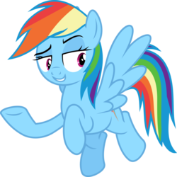 Size: 894x893 | Tagged: safe, rainbow dash, g4, no second prances, consider the following, female, raised hoof, simple background, solo, transparent background, vector