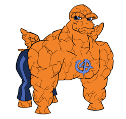 Size: 1280x1215 | Tagged: safe, artist:edcom02, artist:jmkplover, pony, ben grimm, fantastic four, fantastic four: world's greatest heroes, marvel, marvel comics, ponified, simple background, solo, the thing (marvel), transparent background