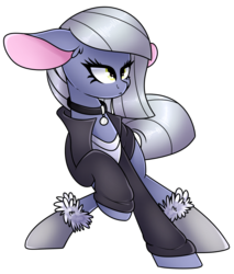 Size: 908x1065 | Tagged: safe, artist:korgikardigan, limestone pie, g4, big ears, boots, clothes, female, leather jacket, simple background, solo, white background