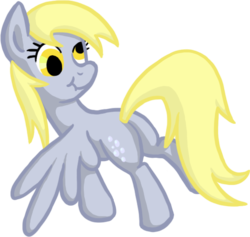 Size: 543x515 | Tagged: safe, artist:stridah, derpy hooves, pegasus, pony, g4, butt, female, looking back, mare, plot, scrunchy face, solo