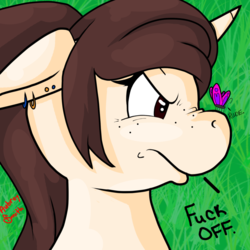 Size: 1024x1024 | Tagged: safe, artist:deltafairy, oc, oc only, pony, unicorn, bust, female, mare, portrait, solo