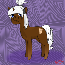 Size: 1024x1024 | Tagged: safe, artist:deltafairy, oc, oc only, unnamed oc, pony, unicorn, female, full body, mare, solo