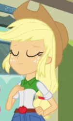 Size: 234x387 | Tagged: safe, screencap, applejack, equestria girls, g4, my little pony equestria girls: friendship games, animated, cropped, female, solo