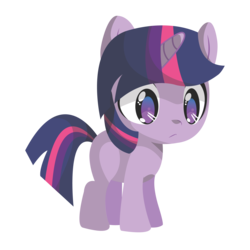 Size: 10000x10000 | Tagged: safe, artist:mini-deus, twilight sparkle, pony, unicorn, g4, absurd resolution, confused, female, filly, filly twilight sparkle, frown, simple background, solo, transparent background, vector