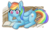 Size: 959x580 | Tagged: safe, artist:cepto, rainbow dash, pegasus, pony, g4, female, mare, prone, reading, solo