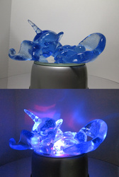 Size: 2000x2984 | Tagged: safe, artist:earthenpony, princess luna, g4, craft, high res, irl, photo, resin, sculpture, solo, transparent object