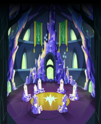 Size: 3000x3650 | Tagged: safe, artist:cheezedoodle96, g4, .svg available, background, friendship throne, high res, no pony, pony removed, svg, the hall of friendship, throne, throne room, twilight's castle, vector