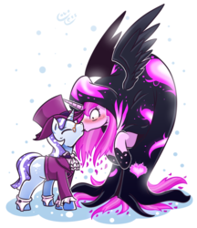 Size: 976x1130 | Tagged: safe, artist:vavacung, snowfall frost, spirit of hearth's warming yet to come, female, male, rule 63, shipping, snowfalls yet to come, snowstorm rime