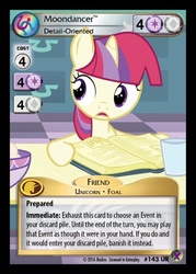 Size: 358x500 | Tagged: safe, enterplay, moondancer, amending fences, g4, marks in time, my little pony collectible card game, ccg, filly, merchandise