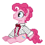 Size: 150x150 | Tagged: safe, artist:jackbread, pinkie pie, g4, bubble berry, pixel art, rule 63, simple background, solo, transparent background
