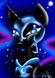 Size: 1250x1750 | Tagged: safe, artist:lunar-white-wolf, nightmare moon, g4, female, solo
