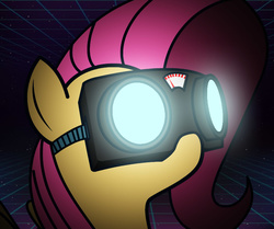 Size: 830x695 | Tagged: safe, artist:scriptkitty, edit, fluttershy, g4, dr adorable, female, goggles, solo