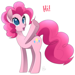Size: 900x900 | Tagged: safe, artist:haydee, pinkie pie, earth pony, pony, g4, female, simple background, solo, speech bubble, transparent background