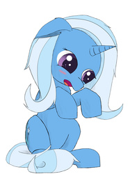 Size: 1600x2027 | Tagged: safe, artist:wutcake, trixie, pony, unicorn, g4, blushing, female, mare, solo