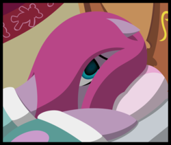 Size: 2649x2234 | Tagged: safe, artist:zacatron94, pinkie pie, g4, alone, bed, female, high res, left out, lineless, pinkamena diane pie, pinkie's bedroom, sad, solo