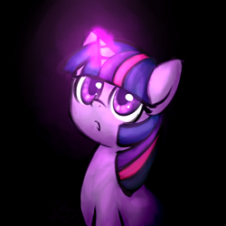 Size: 750x750 | Tagged: safe, artist:cosmalumi, twilight sparkle, g4, filly, magic, solo