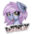 Size: 4000x4000 | Tagged: safe, artist:partypievt, oc, oc only, oc:windy spirit, absurd resolution, badge, bust, con badge, cross, cute, ear piercing, earring, female, open mouth, piercing, portrait, simple background, smiling, solo, transparent background, wingding eyes