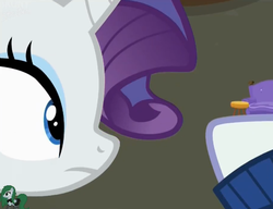 Size: 1819x1397 | Tagged: safe, screencap, mr. stripes, rarity, g4, my little pony: friendship is magic, the saddle row review