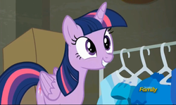 Size: 2317x1379 | Tagged: safe, screencap, twilight sparkle, alicorn, pony, g4, the saddle row review, cute, discovery family logo, female, mare, solo, twiabetes, twilight sparkle (alicorn)