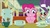 Size: 1920x1080 | Tagged: safe, screencap, lucky breaks, pinkie pie, sweet service, g4, the saddle row review, bill, check, discovery family logo, plate, restaurant, waitress