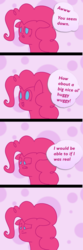 Size: 1607x4821 | Tagged: safe, artist:laserpewpewrblx, pinkie pie, earth pony, pony, g4, comic, female, high res, looking at you, mare, solo