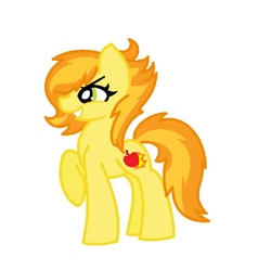 Size: 896x891 | Tagged: dead source, safe, artist:mississippikite, oc, oc only, offspring, parent:braeburn, parent:spitfire, parents:spitburn, simple background, solo, white background