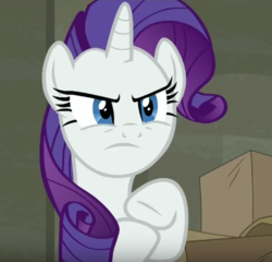 Size: 457x438 | Tagged: safe, screencap, rarity, g4, the saddle row review, angry, female, solo