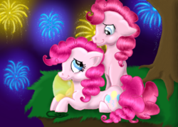 Size: 700x500 | Tagged: safe, artist:kittykatkasha, pinkie pie, g4, bubble berry, female, male, rule 63, self ponidox, selfcest, ship:bubblepie, shipping, straight