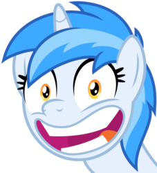 Size: 3000x3300 | Tagged: safe, artist:pirill, oc, oc only, oc:penny curve, pony, unicorn, bust, faic, female, high res, looking at you, open mouth, simple background, solo, transparent background, vector