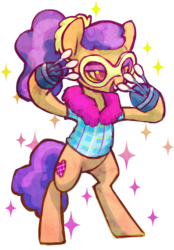 Size: 849x1222 | Tagged: safe, artist:dawnfire, plaid stripes, pony, g4, the saddle row review, bipedal, clothes, colored pupils, female, glasses, open mouth, scene interpretation, simple background, solo, spoon, spoon clothes, transparent background