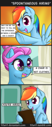 Size: 1024x2480 | Tagged: safe, artist:10art1, blue bobbin, rainbow dash, earth pony, pegasus, pony, g4, the saddle row review, clipboard, comic, female, glasses, job interview, mare, meme, not clothes