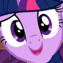 Size: 588x588 | Tagged: safe, screencap, twilight sparkle, alicorn, pony, g4, season 6, the saddle row review, close-up, cropped, cute, extreme close-up, female, hi anon, mare, meme, twiabetes, twilight sparkle (alicorn)