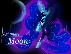 Size: 1600x1200 | Tagged: safe, artist:nuttypanutdy, nightmare moon, g4, female, rearing, solo