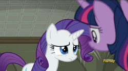 Size: 858x482 | Tagged: safe, screencap, pinkie pie, rarity, twilight sparkle, alicorn, pony, the clone that got away, g4, the saddle row review, animated, caption, clone, dialogue, discovery family logo, female, food, mare, pancakes, pinkie clone, restaurant, subtitles, twilight sparkle (alicorn)