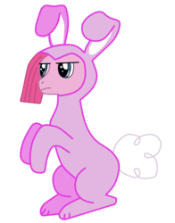 Size: 751x960 | Tagged: safe, artist:kanske-2099, pinkie pie, g4, bubble berry, bubblini davinci berry, bunny costume, clothes, pinkamena diane pie, rule 63, simple background, solo, transparent background