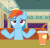 Size: 507x482 | Tagged: safe, screencap, rainbow dash, g4, the saddle row review, animated, captain obvious, caption, dialogue, faic, female, not clothes, rainbow dash is best facemaker, reaction image, text