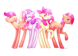 Size: 7000x5000 | Tagged: safe, artist:kurochhi, apple bloom, babs seed, scootaloo, sweetie belle, g4, absurd resolution, cutie mark, cutie mark crusaders, simple background, the cmc's cutie marks, transparent background