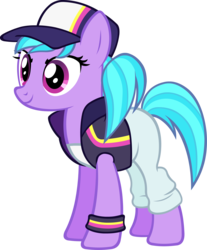 Size: 2483x3000 | Tagged: safe, artist:doctor-g, azure velour, pony, g4, the saddle row review, background pony, cap, clothes, cute, hat, high res, simple background, solo, transparent background, vector, wristband