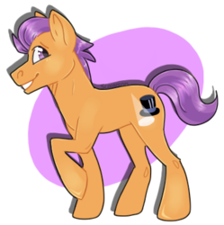 Size: 394x395 | Tagged: safe, artist:scooteson1, tender taps, g4, cutie mark, male, raised hoof, solo