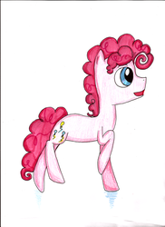 Size: 2550x3506 | Tagged: safe, artist:colouredteapot, pinkie pie, g4, bubble berry, high res, rule 63, solo, traditional art