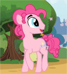 Size: 628x694 | Tagged: safe, artist:acuario1602, pinkie pie, earth pony, pony, g4, adoraberry, bubble berry, cute, looking at something, male, open mouth, rule 63, rule63betes, smiling, solo, stallion, walking